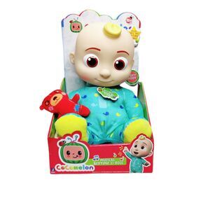 Cocomelon Musical Bedtime JJ Doll with Bear Soft Plush Tummy Toy Brand New